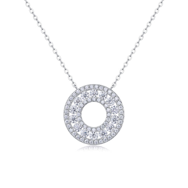 Louily Moissanite Reciprocating Pendant Necklace