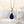 Louily Blue Stone Pear Cut Necklace