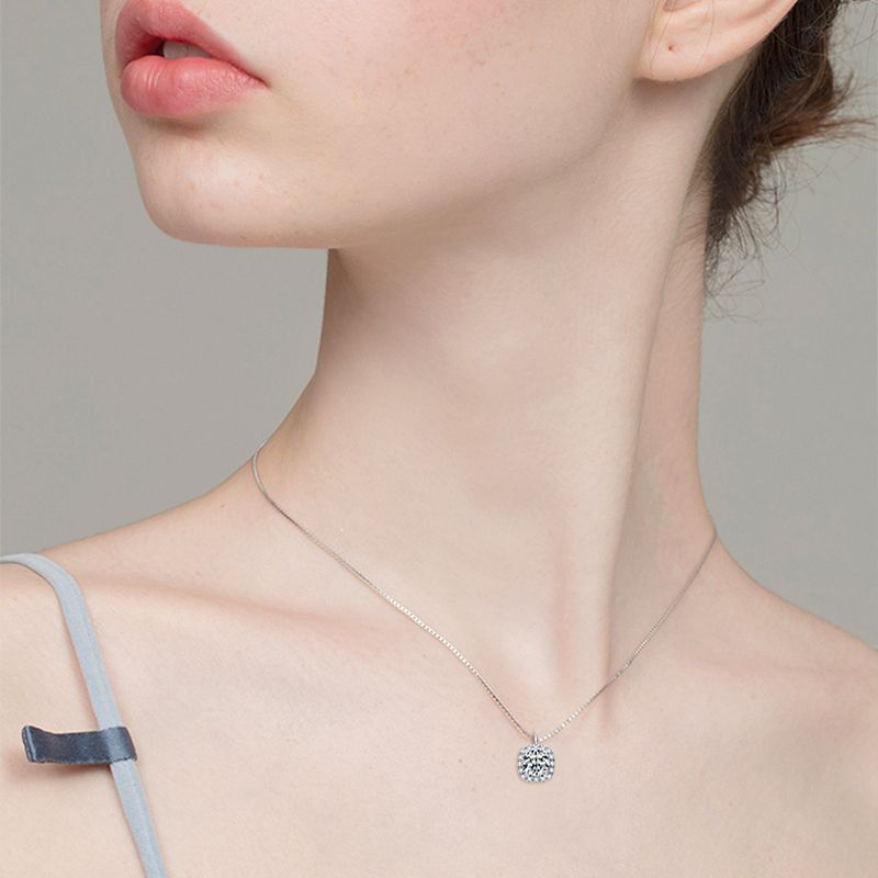 Louily Round Cut Necklace In Sterling Silver - louilyjewelry