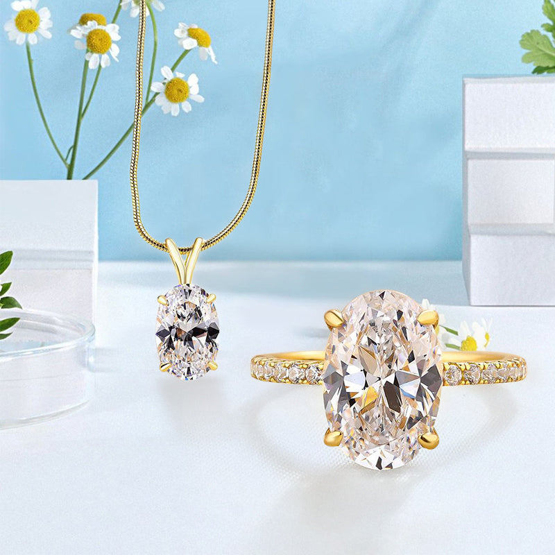 Louily Excellent Oval Cut 2PC Jewelry Set - louilyjewelry