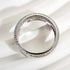 Louily Classic Design White gold Men's Wide Wedding Band - louilyjewelry