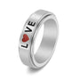 Personalized LOVE Tungsten Ring Anniversary Rings For Men - louilyjewelry