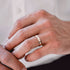 Louily Classic Matte and Polished Men's Wide Wedding Band - louilyjewelry