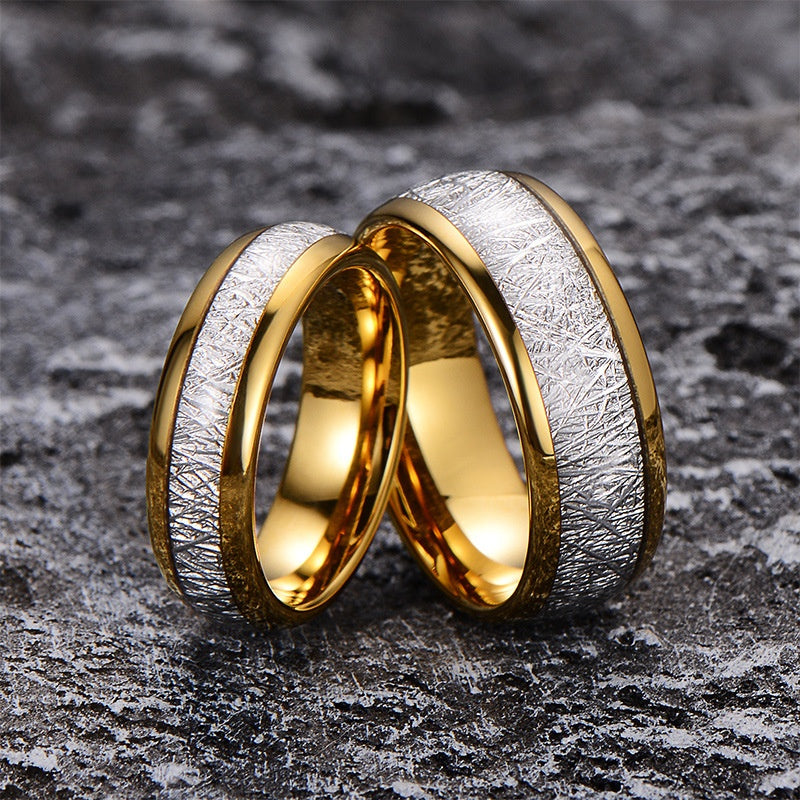 Twisted Branch Tungsten Steel Ring with Frosted Texture Unique Luxury Men's Ring