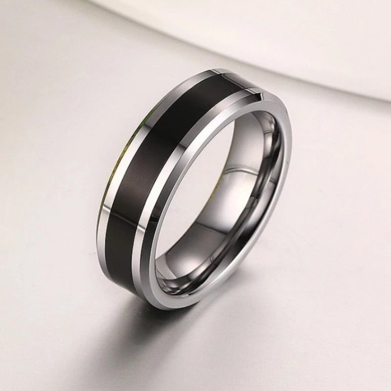 Simple Classic Tungsten Steel Men's Ring