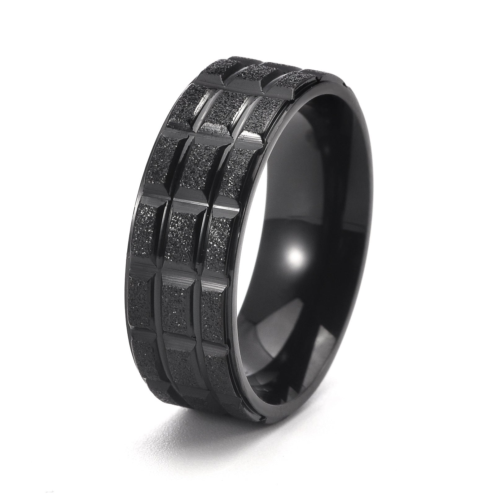 Matte Punk Tungsten Ring For Men - louilyjewelry