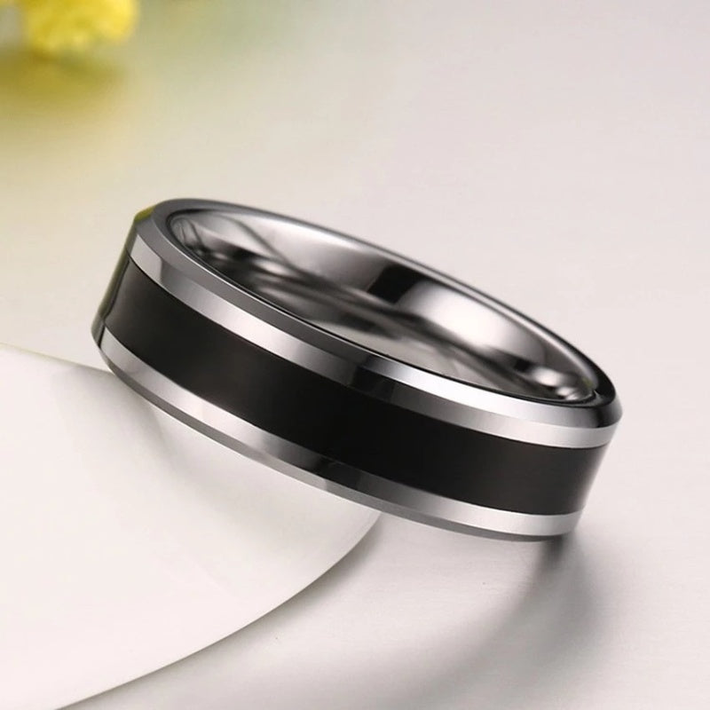 Simple Classic Tungsten Steel Men's Ring