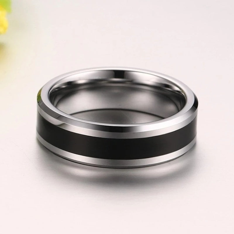 Simple Classic Tungsten Steel Men's Ring