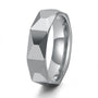 Louily Fashion Tungsten Carbide Rhomboid Men's Wide Wedding Band - louilyjewelry