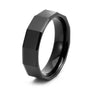 Louily Classic Tungsten Carbide Faceted Men's Wide Wedding Band - louilyjewelry
