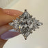 Vintage 3.0Ct Marquise Cut Engagement Ring In Sterling Silver For Women - louilyjewelry