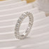 Louily Eternity Round Cut Simulated Diamond Wedding Band In Sterling Silver - louilyjewelry