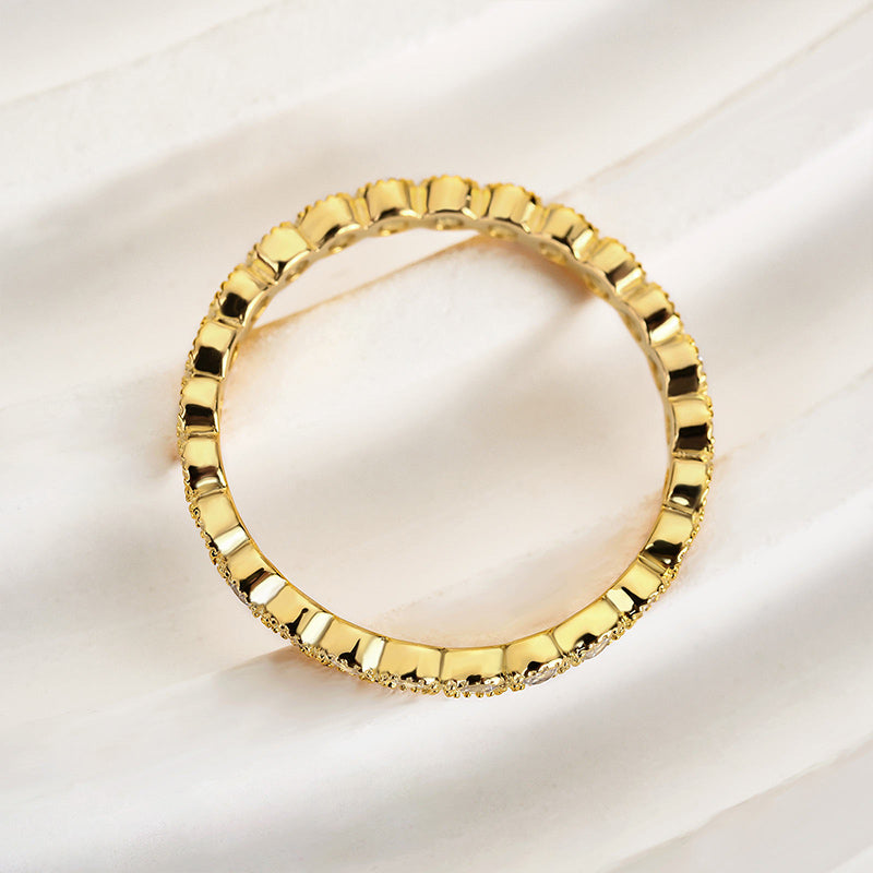 Louily Vintage Round Cut Women's Wedding Band - louilyjewelry