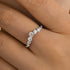 Louily Unique Curved Design Thin Stacking Wedding Ring In Sterling Silver - louilyjewelry