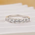 Classic 0.7Ct Round Cut Half Wedding Band In Sterling Silver - louilyjewelry