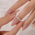 Classic 0.7Ct Round Cut Half Wedding Band In Sterling Silver - louilyjewelry