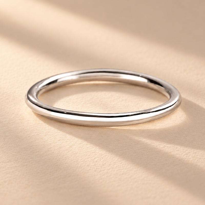 Louily Simple Wedding Band For Women In Sterling Silver
