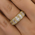 Louily Luxurious Halo Cushion Cut Wide Wedding Band For Women In Sterling Silver - louilyjewelry