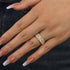 Louily Luxurious Halo Cushion Cut Wide Wedding Band For Women In Sterling Silver - louilyjewelry
