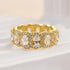 Louily Luxurious Halo Cushion Cut Wide Wedding Band For Women In Sterling Silver - louilyjewelry