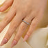 Louily Fashion Yellow Gold Emerald & Round Cut Diamond Wedding Band In Sterling Silver - louilyjewelry