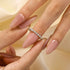 Louily Fashion Yellow Gold Emerald & Round Cut Diamond Wedding Band In Sterling Silver - louilyjewelry