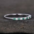 Louily Half Eternity Blue And White Sapphire Wedding Band For Women In Sterling Silver - louilyjewelry