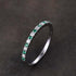 Louily Half Eternity Blue And White Sapphire Wedding Band For Women In Sterling Silver - louilyjewelry