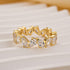 Louily Unique Full Pear Cut Women's Wedding Band - louilyjewelry