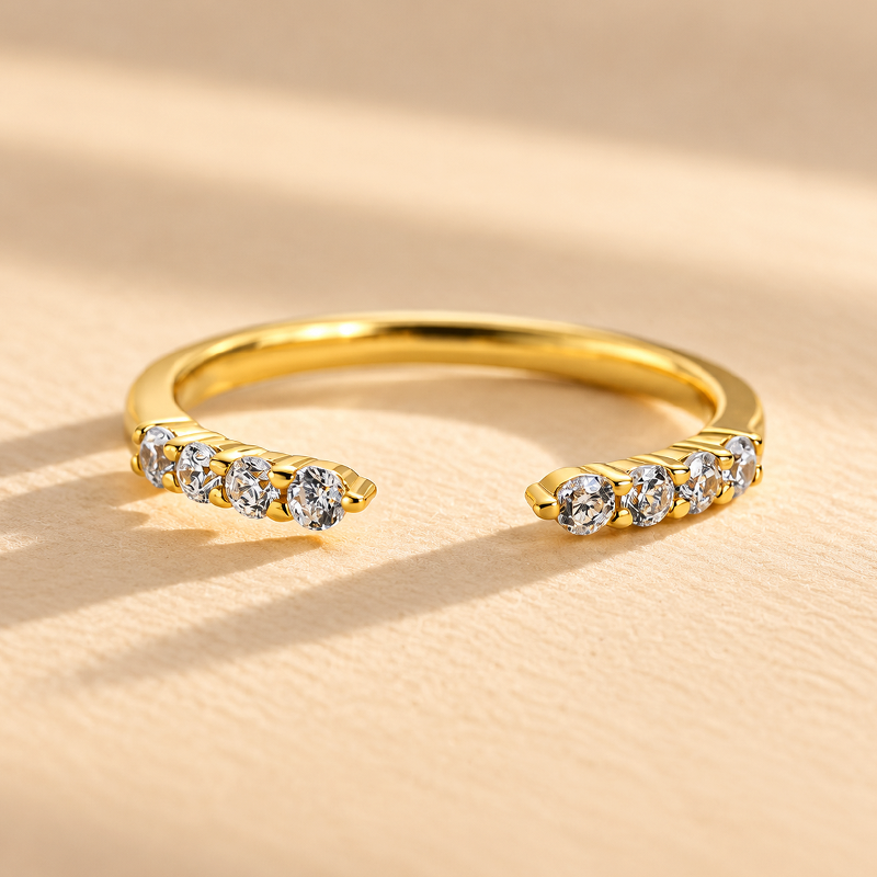 Louily Dainty Open Wedding Band In Sterling Silver