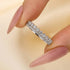 Louily Lovely Yellow Gold Two Rows Round Cut Wedding Band In Sterling Silver - louilyjewelry