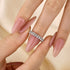 Louily Lovely Yellow Gold Two Rows Round Cut Wedding Band In Sterling Silver - louilyjewelry
