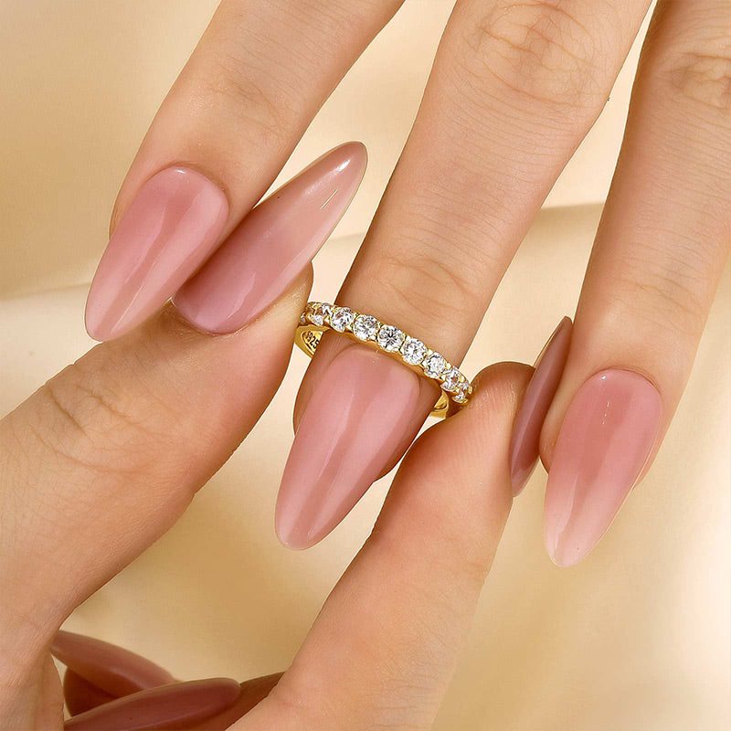 Louily Exquisite Half Round Cut Women's Wedding Band - louilyjewelry