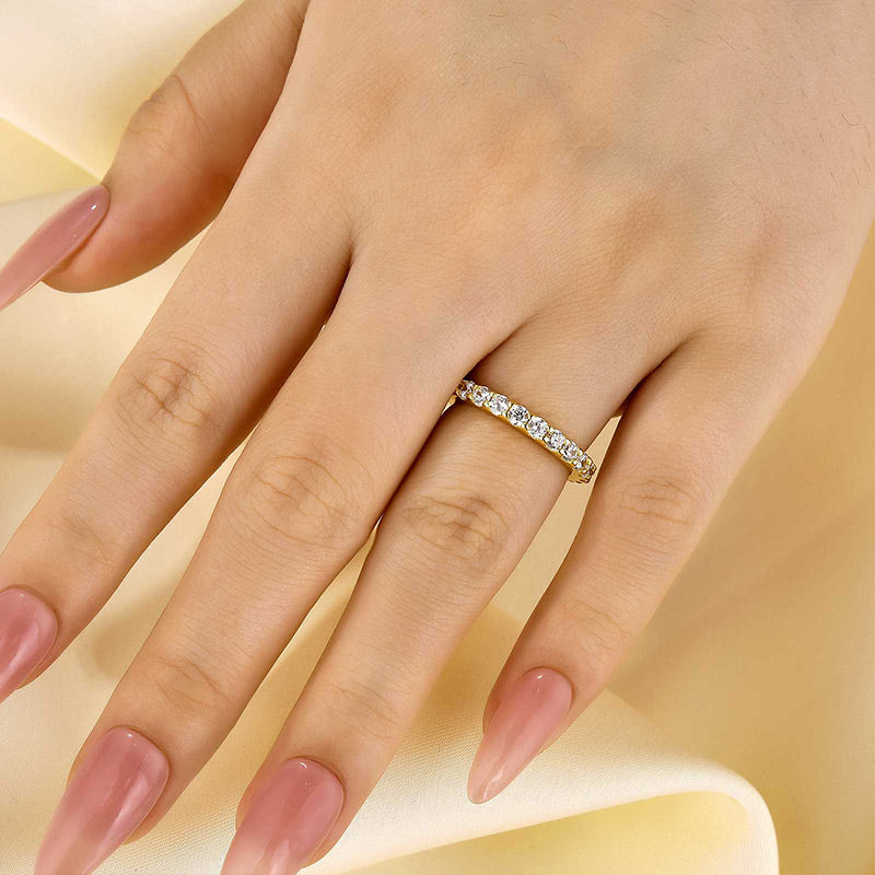 Louily Exquisite Half Round Cut Women's Wedding Band - louilyjewelry