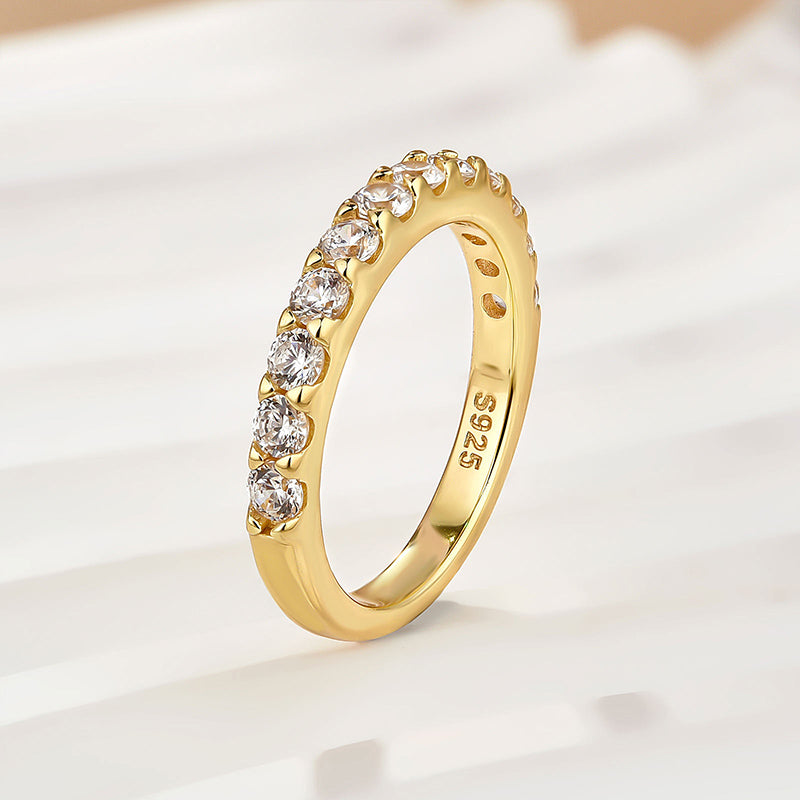 Louily Exquisite Half Round Cut Women's Wedding Band - louilyjewelry