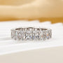 7.5Ct Cushion Cut Eternity Wedding Band In Sterling Silver - louilyjewelry