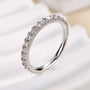 Louily Round Cut Half Eternity Women's Wedding Band - louilyjewelry