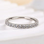Louily Round Cut Half Eternity Women's Wedding Band - louilyjewelry