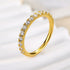 Louily Round Cut Half Eternity Women's Wedding Band - louilyjewelry