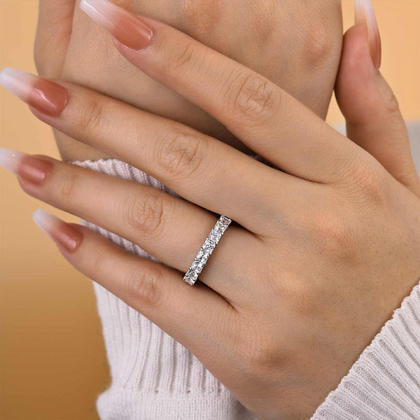 Louily Gorgeous Radiant Cut Women's Wedding Band