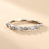 Marquise half eternity wedding band in sterling silver