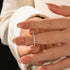 Moissanite 1.2 Ct Round Cut Yellow Gold Anniversary Ring - louilyjewelry