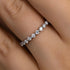 Louily Classic Full Round Cut Wedding Band - louilyjewelry