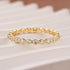 Moissanite 1.2 Ct Round Cut Yellow Gold Anniversary Ring - louilyjewelry