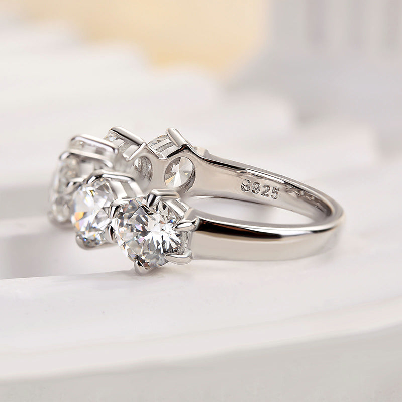 Louily Unique Half Round Cut Women's Wedding Band - louilyjewelry