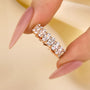 Louily Full Oval Cut Simulated Diamond Wedding Band - louilyjewelry