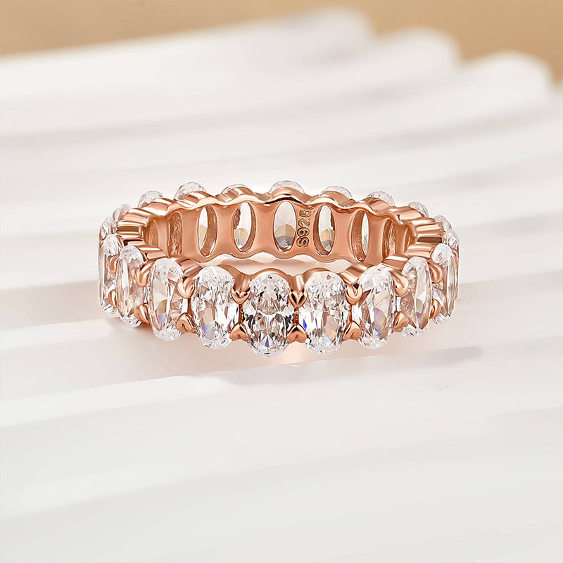 Louily Full Oval Cut Simulated Diamond Wedding Band - louilyjewelry