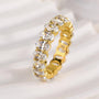 Louily Full Oval Cut Simulated Diamond Wedding Band - louilyjewelry