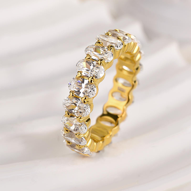 Louily Full Oval Cut Simulated Diamond Wedding Band - louilyjewelry
