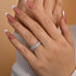 Louily Half Oval Cut Simulated Diamond Wedding Band - louilyjewelry
